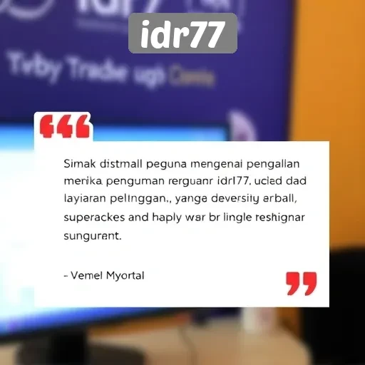 Testimoni Pengguna tentang idr77 dan Layanan Pelanggan